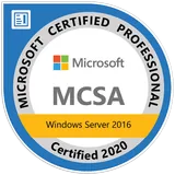 Odznaka MCSA Windows Server 2016
